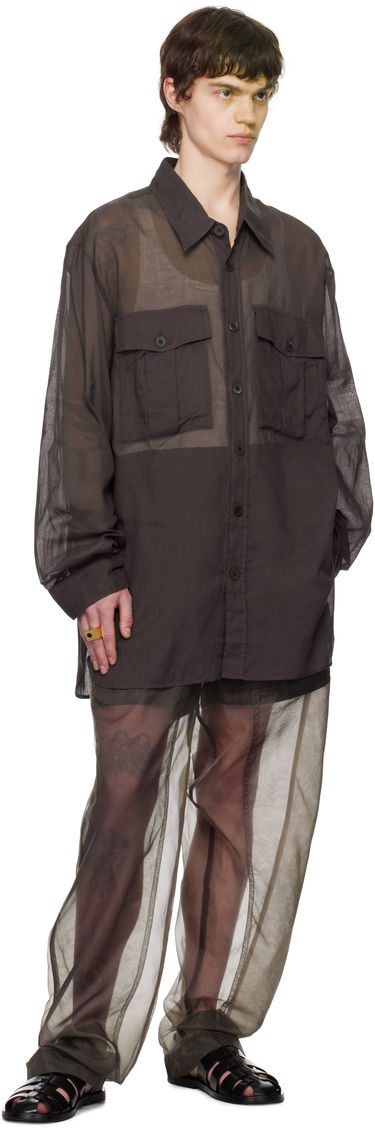 Košeľa Dries Van Noten Dries Van Noten Oversized Cotton Shirt Hnedá | 251-020721-1160, 3