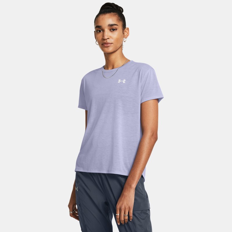 Tričko Under Armour Trail Running Short Sleeve Shirt Fialová | 1383361-539, 0