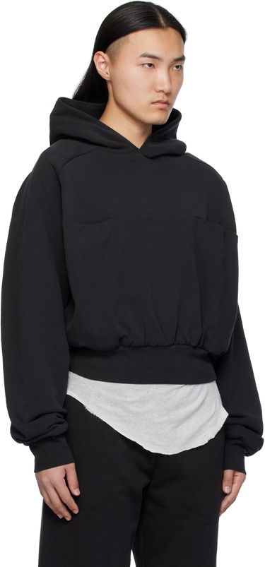 Mikina Entire Studios Double Double Cropped Hoodie Čierna | ES2367SO, 1