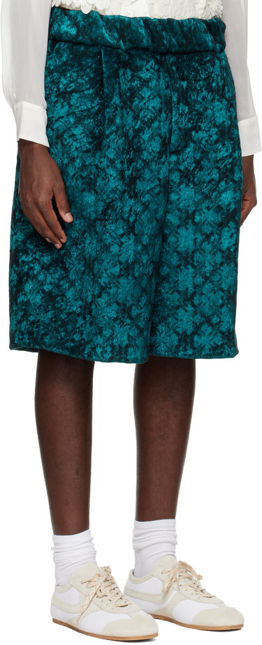 Šortky Dries Van Noten Dries Van Noten Jacquard Shorts Tyrkysová | 252-020953-2133, 1