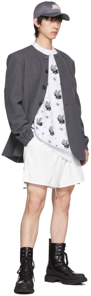 Sveter We11done Monster Print Reversible Sweater Biela | WD-KT1-22-651-U-WH, 3