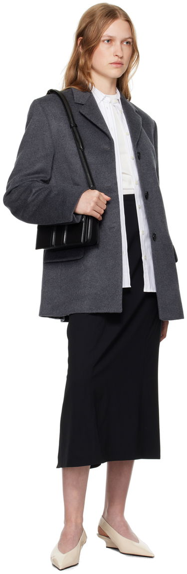 Bunda TOTEME Straight Wool Blazer Šedá | 244-WRZ0045-FB0283, 4