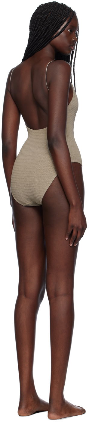 Plavky TOTEME TOTEME Women's Smocked One-Piece Swimsuit Zelené | 241-WSW1080-FB0130, 2