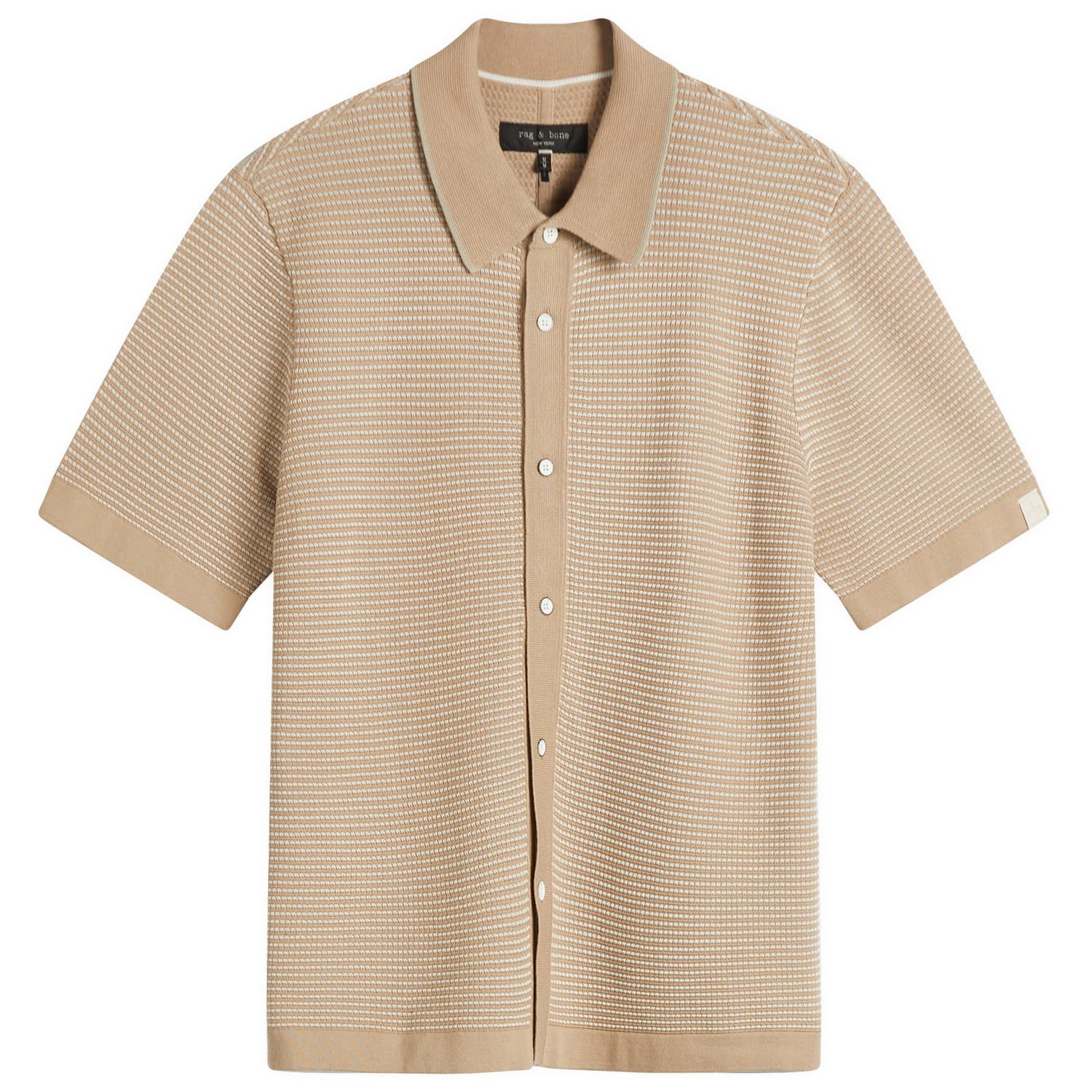 Košeľa rag & bone Rag & Bone Harvey Jacquard Stripe Shirt Béžová | MBS25S025BC25-BEI, 1