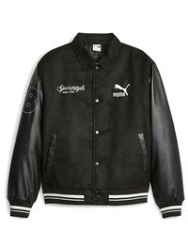 Bomber bunda Puma TEAM Varsity Jacket Čierna | 621788_01