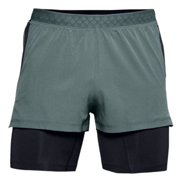 Šortky Under Armour RUSH 2-in-1 Running Shorts Zelené | 1350149-424, 0