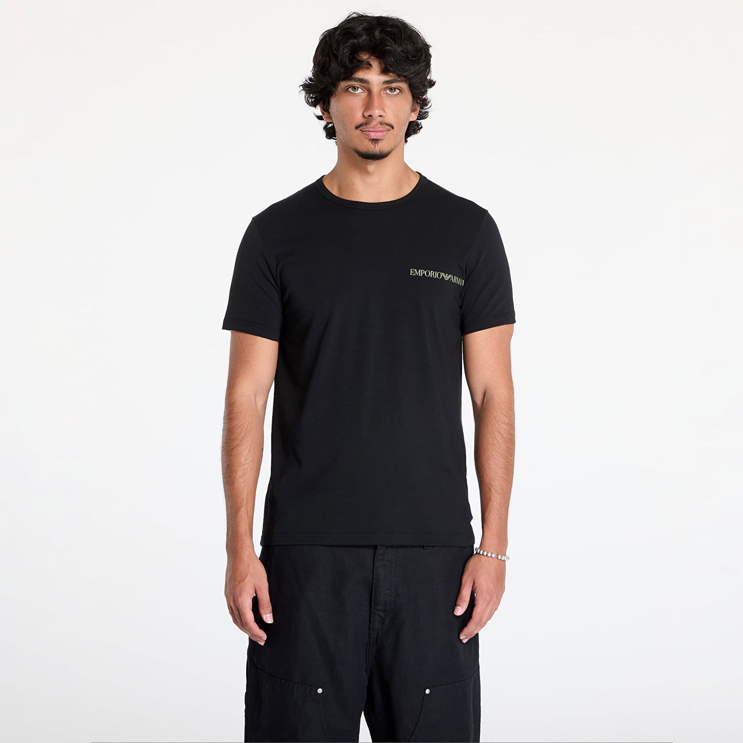 Tričko Emporio Armani T-shirt EA7 Men's Knit 2-Pack T Nero/ Nero L Čierna | 111267 4F717 23820, 0