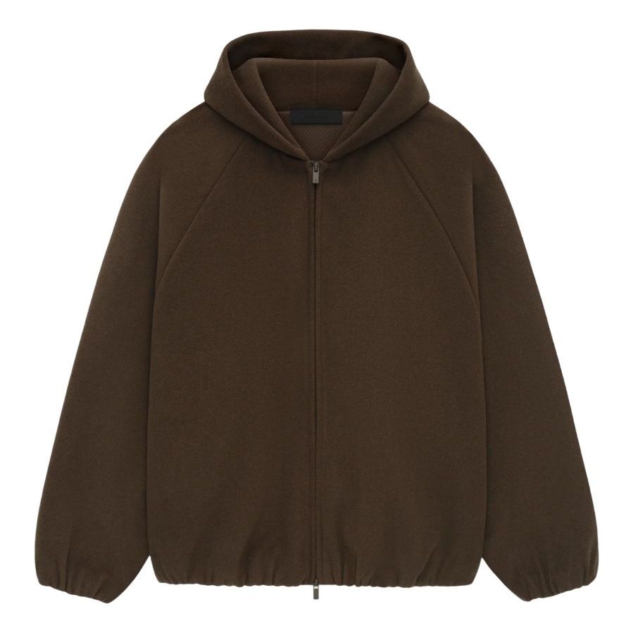 Bunda Fear of God Fear of God Essentials SS25 Relaxed Brushed Hooded Jacket Hnedá | 202HO246255F, 0