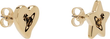 Náušnice Vivienne Westwood Priscilla Heart And Star Earrings Metalická | 6201033B-02R221-FJ, 2
