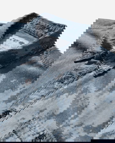 Košeľa Neighborhood Garment Bleach Chambray Longsleeve Shirt Modrá | 252ARNH-SHM02 INDIGO, 4