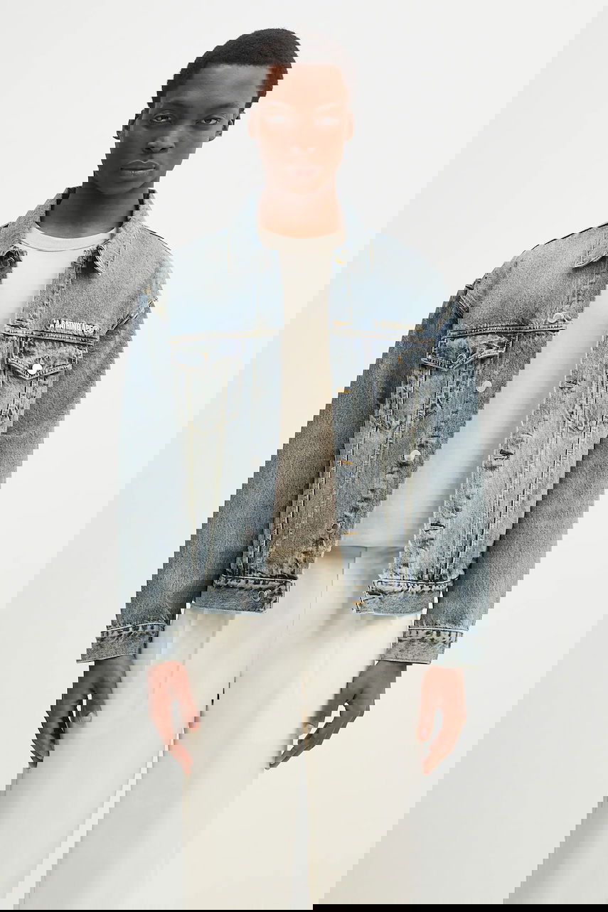 Bunda BAPE Distressed 13Oz Oversize Denim Trucker Jacket Modrá | 1K80140308, 0