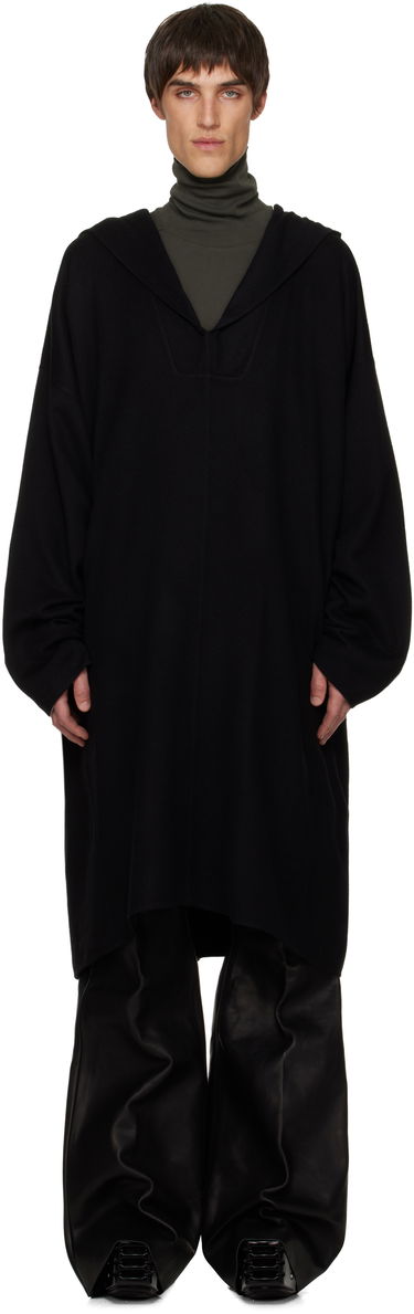 Kabáty Rick Owens Rick Owens Concordians LS Knee Kaftan Coat Čierna | RR02E1910 DBC, 0