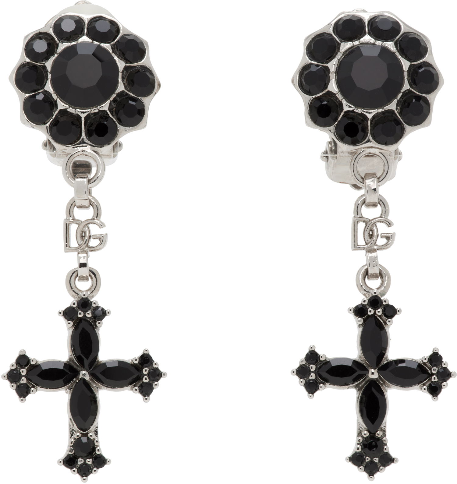 Náušnice Dolce & Gabbana Dolce&Gabbana Cross Drop Earrings Metalická | WEQ4S2 W1111, 0