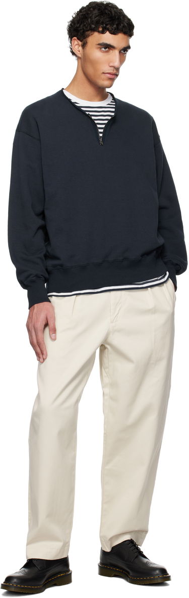 Sveter NANAMICA nanamica Half Zip Reversible Sweatshirt Navy | S25SH096U, 4