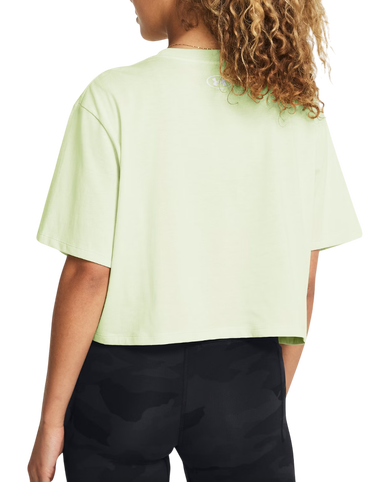 Tričko Under Armour UA W BOXY CROP LOGO SS Zelené | 1386845-383, 1