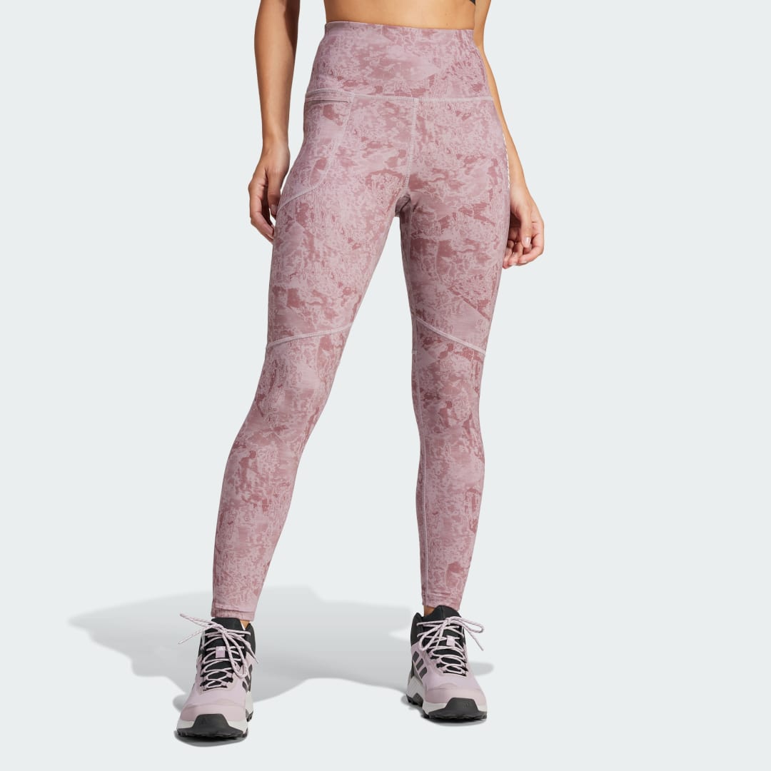 Legíny adidas Performance adidas TERREX Legíny Terrex Multi Allover Print Béžová | IP6874, 0