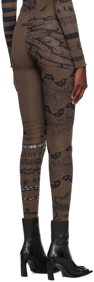 Legíny Jean Paul Gaultier Jean Paul Gaultier KNWLS Edition Tattoo Print Leggings Hnedá | 23/14-F-PA075-J524-700200, 2