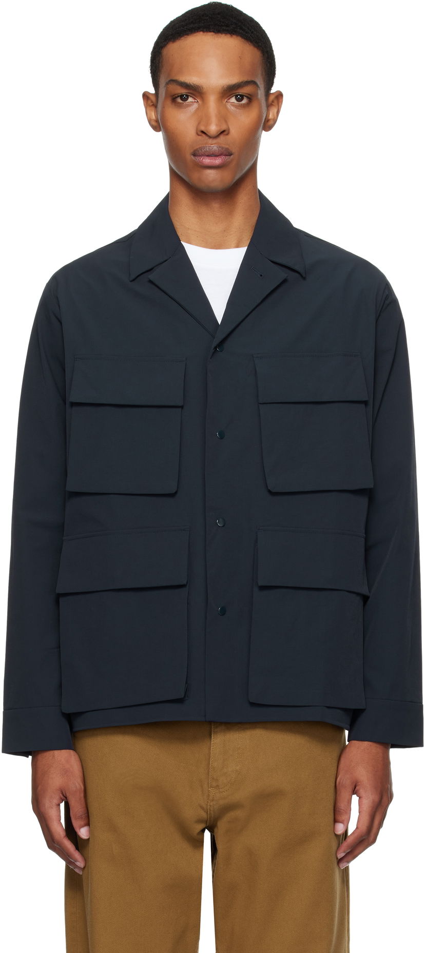 Košeľa NORSE PROJECTS Norse Projects Mads Travel Light Overshirt Navy | N50-0269