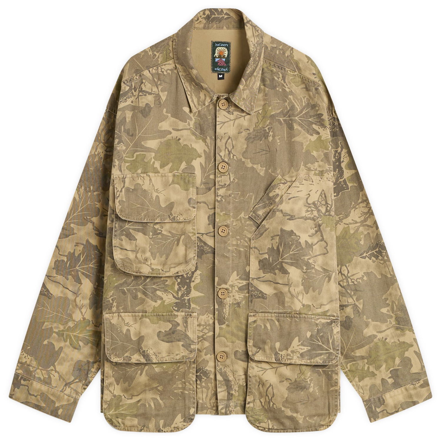 Bunda Brain Dead Brain Dead Twill Military Shirt Jacket, Size Large Béžová | BDF25T170045-CAM, 1