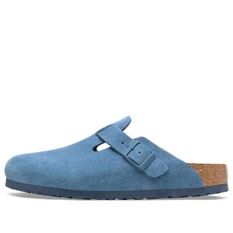 Tenisky a topánky Birkenstock Birkenstock Boston Soft Footbed Suede Narrow Fit Clogs Modrá | 1027711, 0