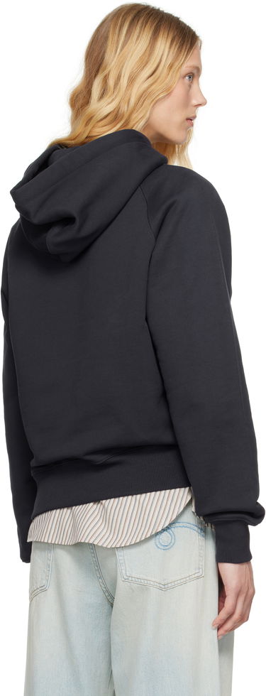 Mikina AMI AMI Paris Patch Cotton Hoodie Navy | USW275.747, 2