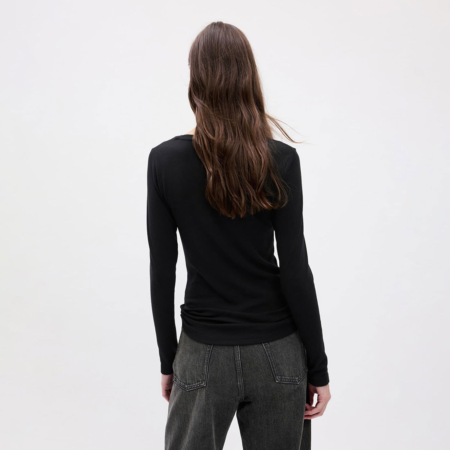 Tričko GAP T-shirt Modal Crew Black XXS Čierna | 540609-03, 1