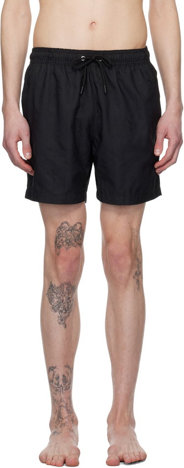 Plavky BOSS BOSS Embroidered Swim Shorts Čierna | 50534310, 0