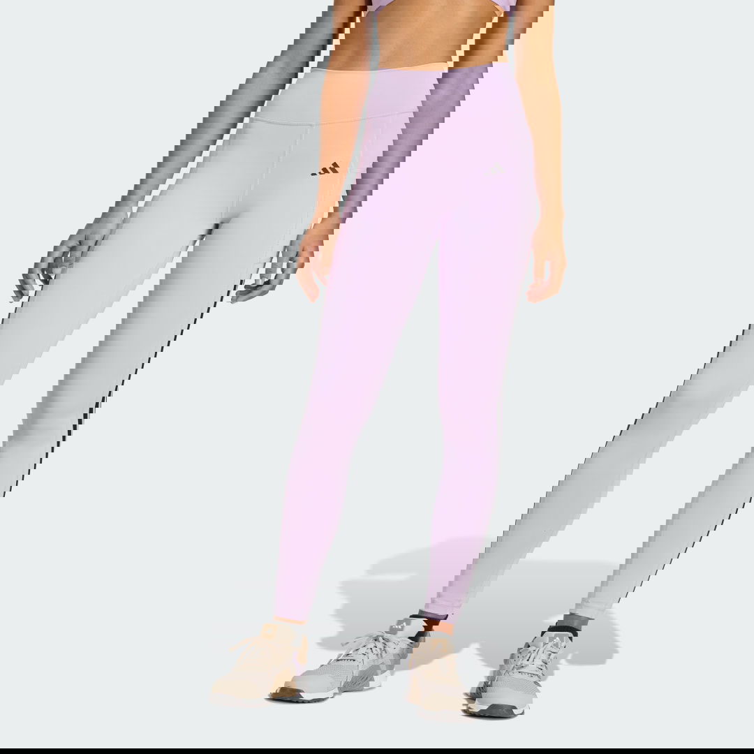 Legíny adidas Performance Optime 3-Stripes Full-Length Leggings Fialová | JX7323, 0