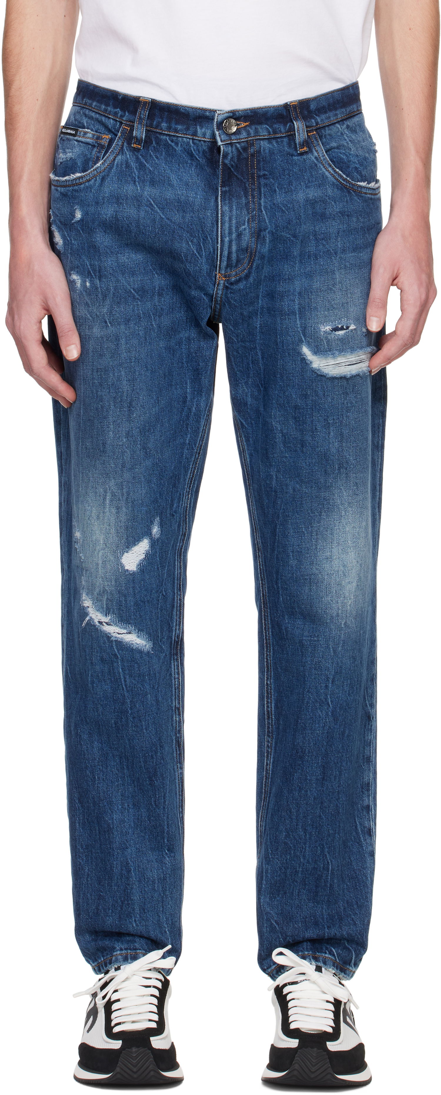Džínsy Dolce & Gabbana Dolce&Gabbana Loose Fit Jeans Modrá | GYJDAZG8KE9, 0