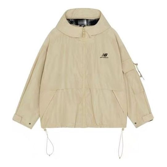 Vetrovka New Balance Woven Hooded Track Jacket Béžová | AWJ13333-BEI, 0