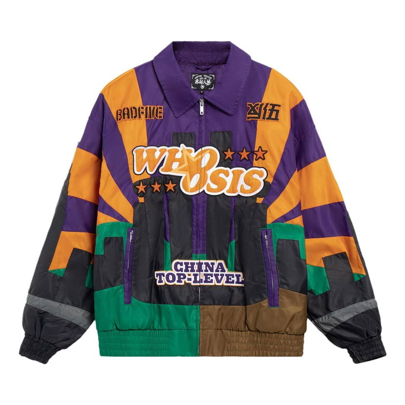 Bomber bunda Li-Ning WHOOSIS BadFive Graphic Jacket Fialová | AJDSB15-1