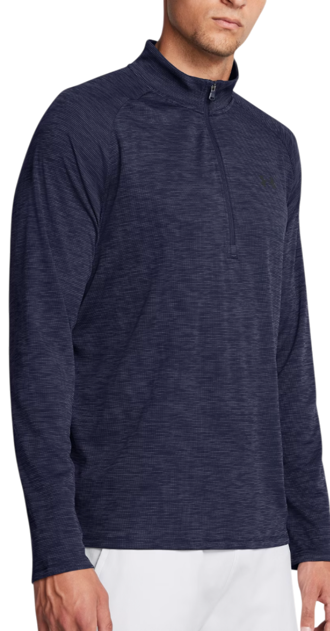 Mikina Under Armour UA Tech Textured Long-Sleeve 1/2 Zip Navy | 1382797-410
