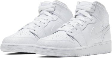 Tenisky a topánky Jordan Air Jordan 1 Mid GS Biela | 554725-130, 4