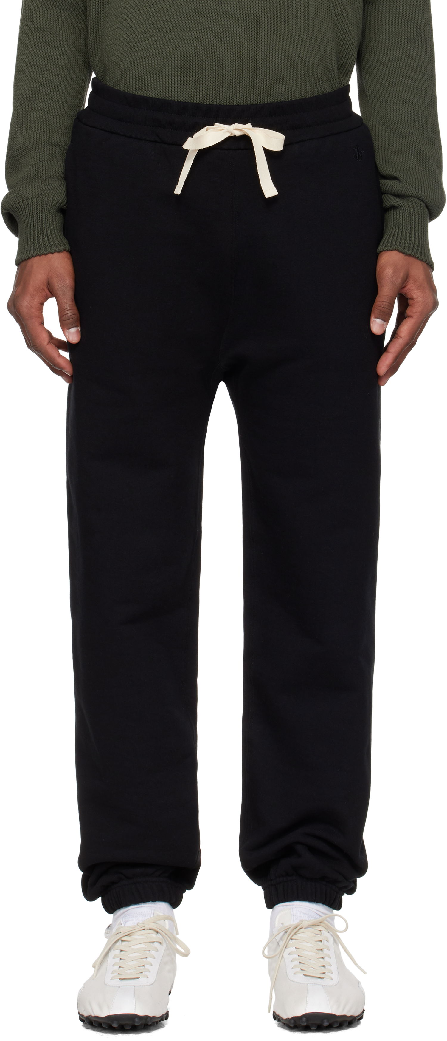 Tepláky Jil Sander Jil Sander Embroidered Logo Sweatpants Čierna | J47KA0282_J20039, 0