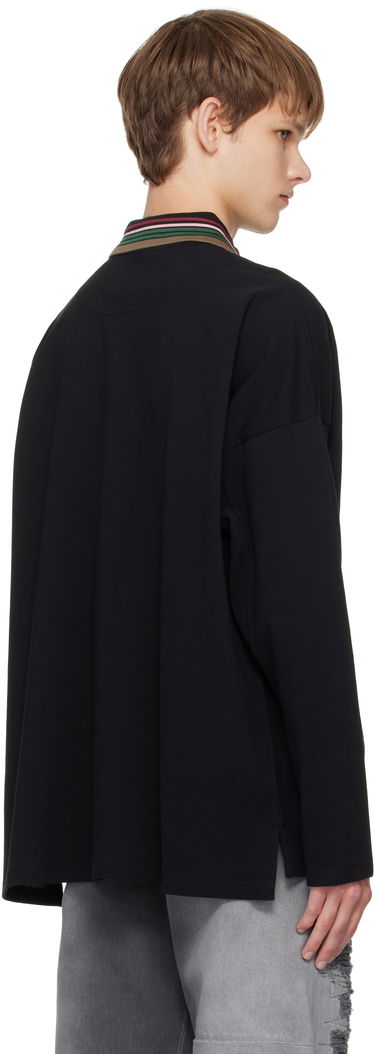 Polo tričko Vivienne Westwood Vivienne Westwood Oversized Long Sleeve Polo Čierna | 2H01000Q-J0009-, 2