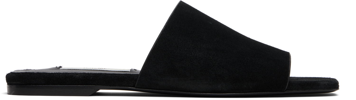Starostlivosť o obuv TOTEME TOTEME Velour-Leather Bandeau Sandals Čierna | 253-WAS0244-LE0004, 0