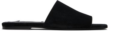 Starostlivosť o obuv TOTEME TOTEME Velour-Leather Bandeau Sandals Čierna | 253-WAS0244-LE0004, 0