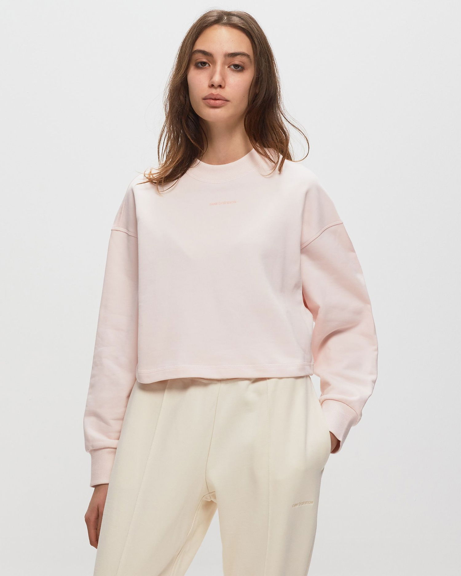 Mikina New Balance Sweatshirt Biela | WT23555WAN, 1