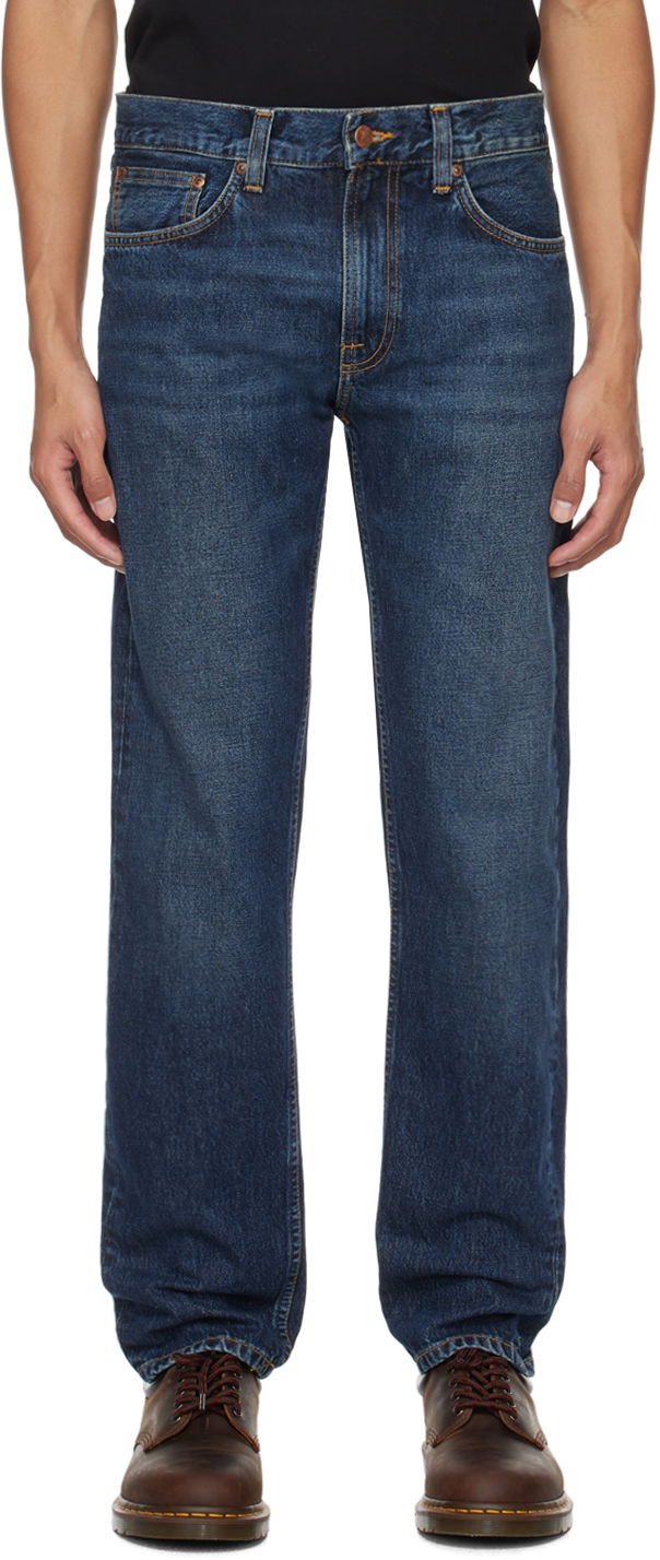 Džínsy Nudie Jeans Gritty Jackson Jeans Navy | 114491