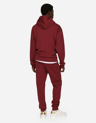 Mikina Dolce & Gabbana Cotton Jersey Hoodie With Embroidery Vínová | G9ACJZHU7H9R0108, 2