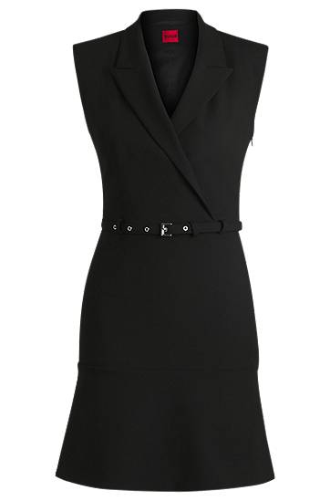 Šaty BOSS Blazer Dress with Buckled Belt Čierna | 50534664, 0
