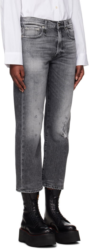 Džínsy R13 R13 Straight-Leg Boyfriend Jeans Šedá | R13W5083-D137C, 1