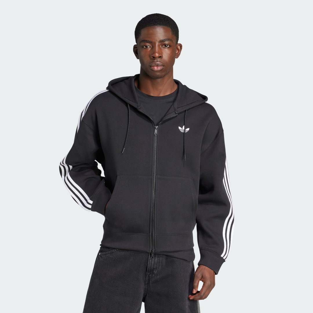 Mikina adidas Performance Adicolor Spacer Oversize Hoodie Čierna | JX1507, 0