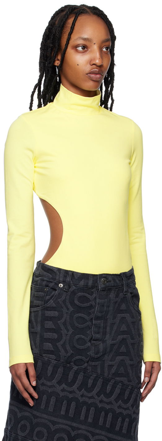 Body Marc Jacobs Marc Jacobs 'The Cutout' Turtleneck Long Sleeve Bodysuit Žltá | C610C15RE22, 1