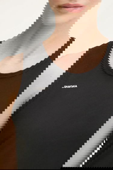 Tielko PANGAIA Pangaia Cotton-Stretch Cropped Tank Top Čierna | 10002428, 3