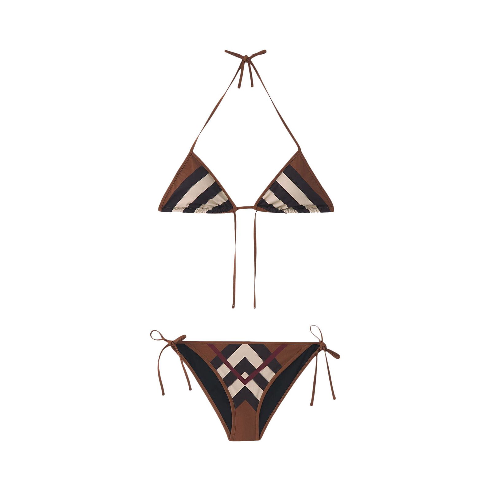 Chevron Check Stretch Triangle Bikini