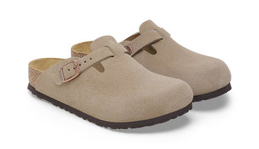 Tenisky a topánky Birkenstock Boston Kids Suede Leather Narrow Fit Clog Béžová | 1027875, 2