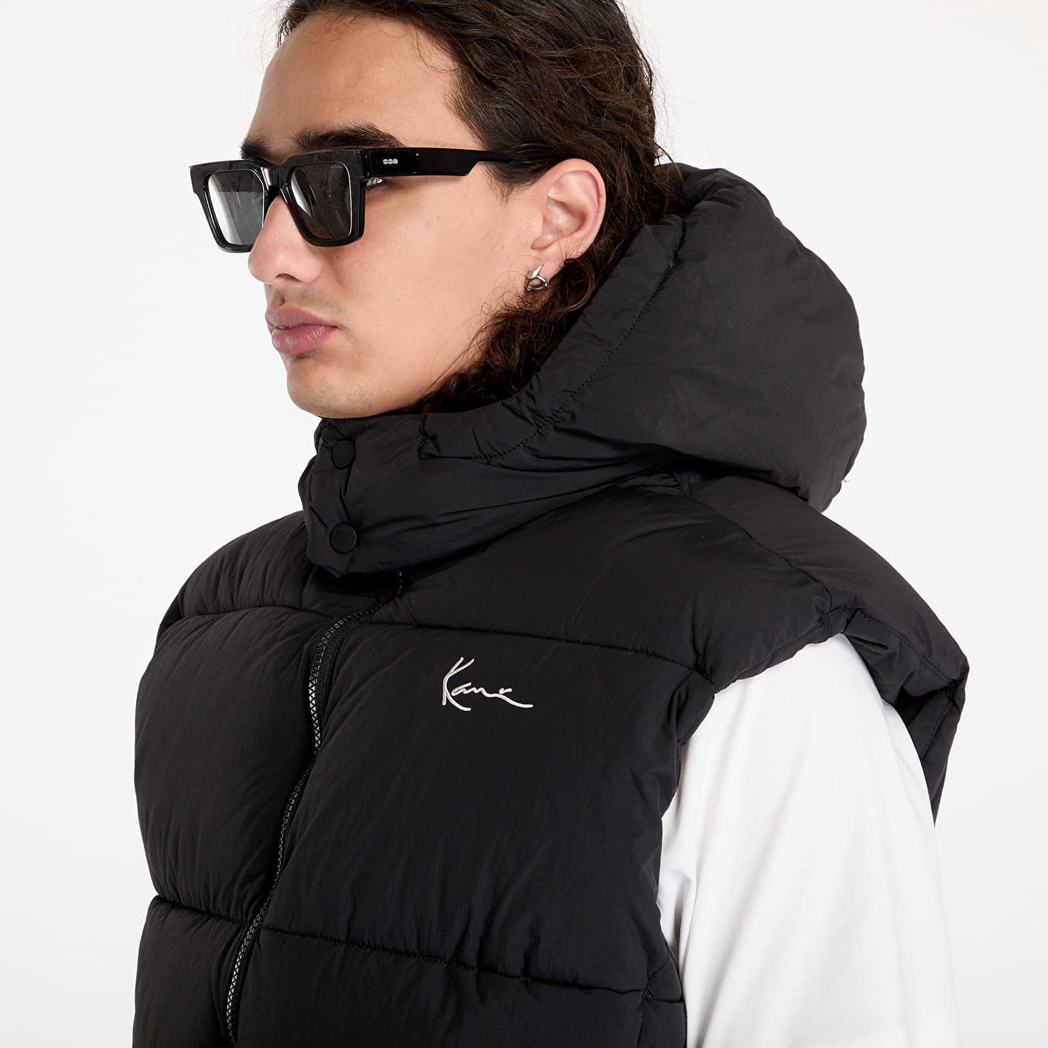 Vesta Karl Kani Small Signature Puffer Vest Black S Čierna | 60720004, 1