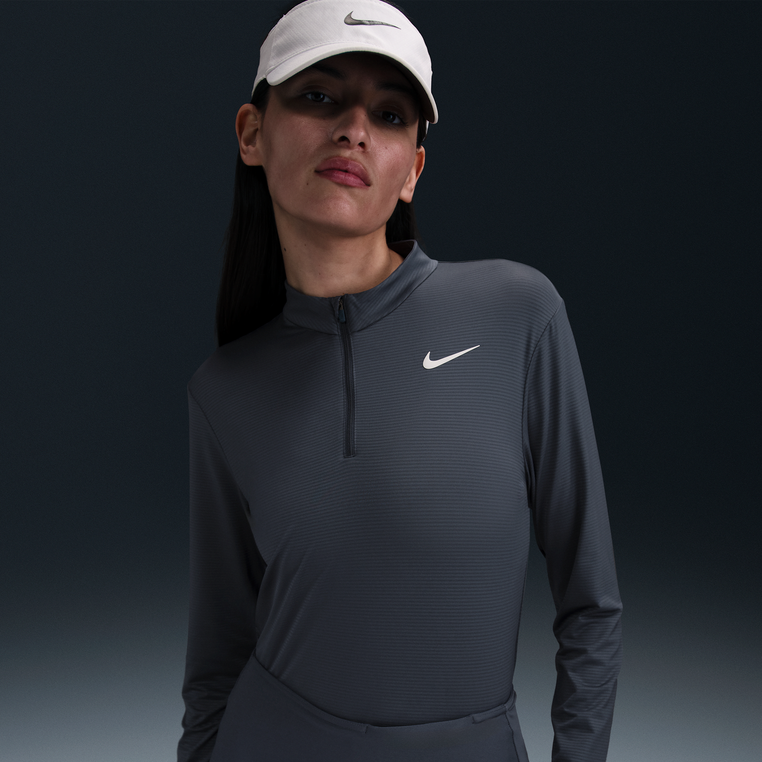 Tričko Nike Victory Dri-FIT UV Protection 1/4 Zip Golf Top Šedá | HF6586-437, 1