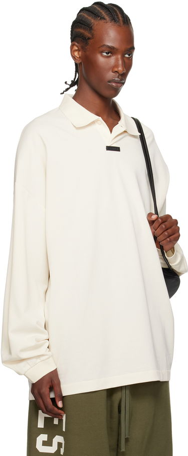Polo tričko Fear of God Fear of God ESSENTIALS Logo Patch Long Sleeve Polo Biela | 125BT244322F, 1
